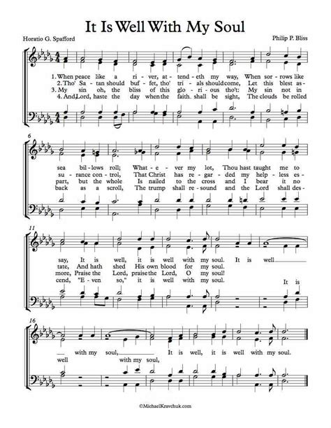 It Is Well With My Soul Sheet Music Printable